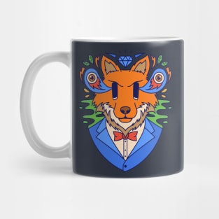 business fox illustration Mug